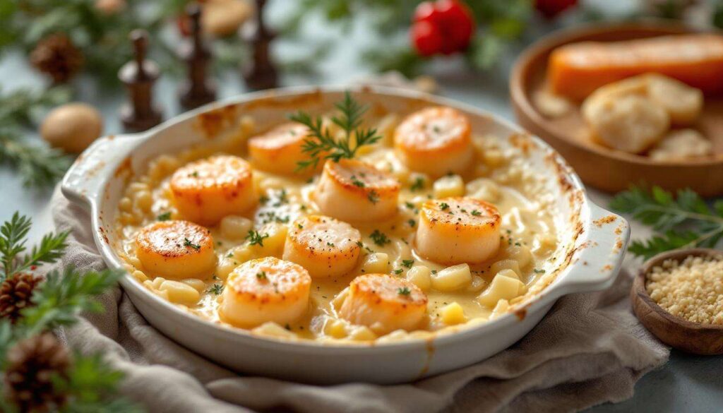 Oubliez la dinde : ce gratin ultra crémeux Saumon & Saint-Jacques sera votre plat de Noël idéal
