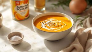 Recette de Soupe Veloutée à la Courge Butternut : préparation Facile avec 4 Ingrédients
