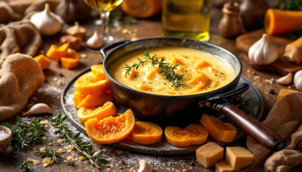 Découvrez comment réinventer l'hiver avec cette fondue de butternut, thym et raclette sans poêlon