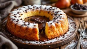 Fondant aux poires, cœur coulant et croûte dorée : un dessert raffiné, tout en douceur