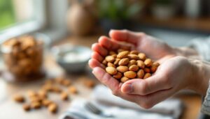 Pour réduire le sucre, remplacer le grignotage de 16 h par une poignée d’amandes pourrait aider à stabiliser la glycémie jusqu’au dîner