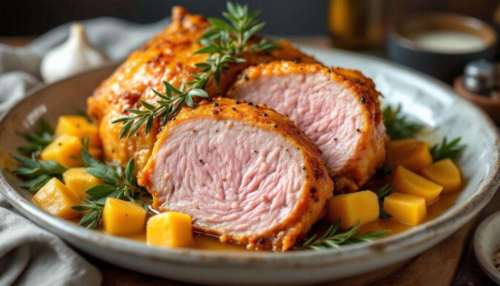 Ce rôti de porc cuit au lait est si fondant qu’on le coupe à la cuillère