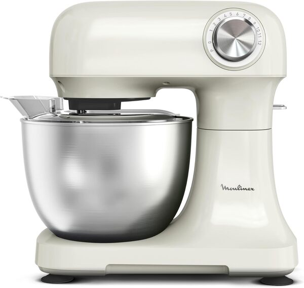 Moulinex, Bake Simple, Robot pâtissier, compact, utilisation facile, Fouet, batteur et crochet petrin, QA141AF0