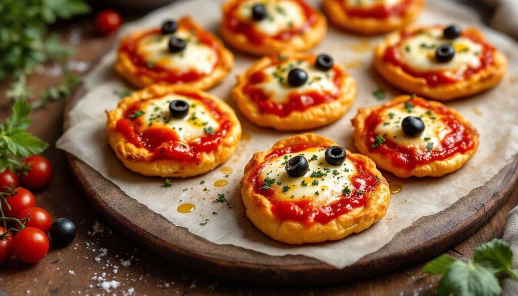 Mini pizzas en pâte feuilletée : l’apéro express croustillant prêt en 20 minutes