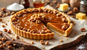 Tarte aux noix de Grenoble, caramel fondant et pâte dorée : la recette crousti-fondante qui fait craquer tout le monde