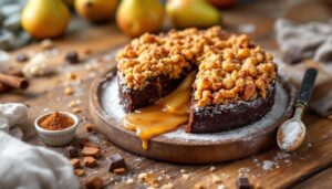 Ce crumble poires‑chocolat fondant, inspiré des recettes de grand‑mère, est l’indispensable dessert d’hiver