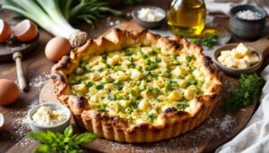 Même les enfants ont adoré”, cette tarte rustique aux poireaux et au comté va régaler toute la famille !