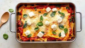Je croyais les lasagnes réservées aux dimanches… jusqu’à ce montage express épinards-ricotta prêt à enfourner, sans prise de tête