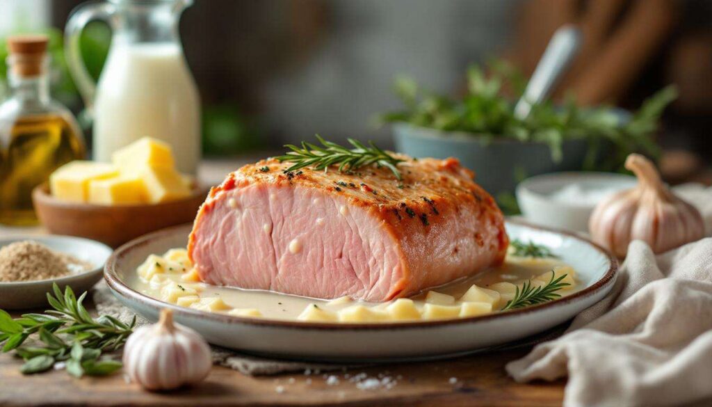 Ce rôti de porc cuit au lait est tellement fondant qu’on le déguste à la cuillère