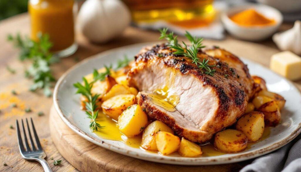 Rôti de porc et pommes de terre au Cookeo et airfryer