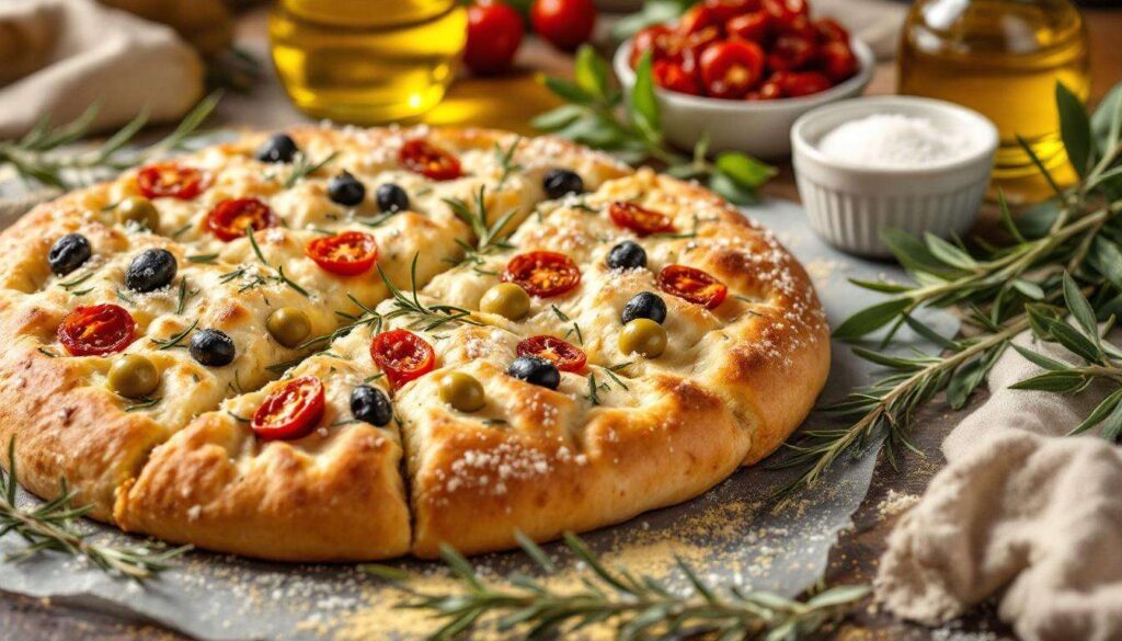 Focaccia aux tomates séchées et olives : la garniture méditerranéenne qui transforme un simple pain en festin